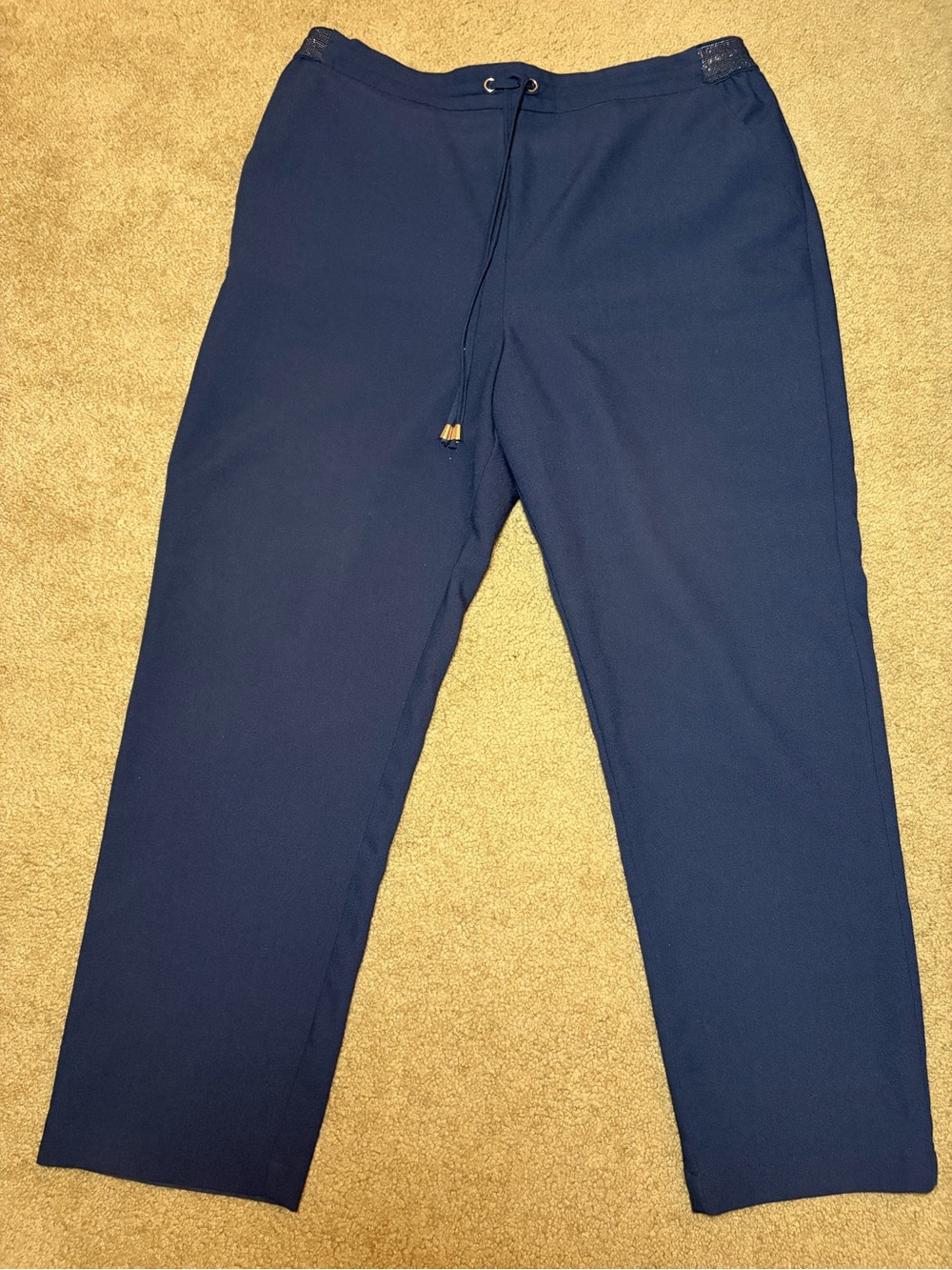 Navy Drawstring Dress Pants